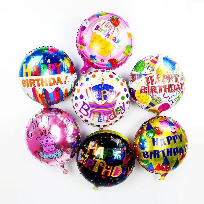 10 개/몫 18inch 생일 축하 케이크 풍선 헬륨 풍선 생일 파티 장식 어린이 생일 용품 globos
